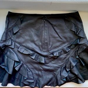 Real Leather Designer Skirt